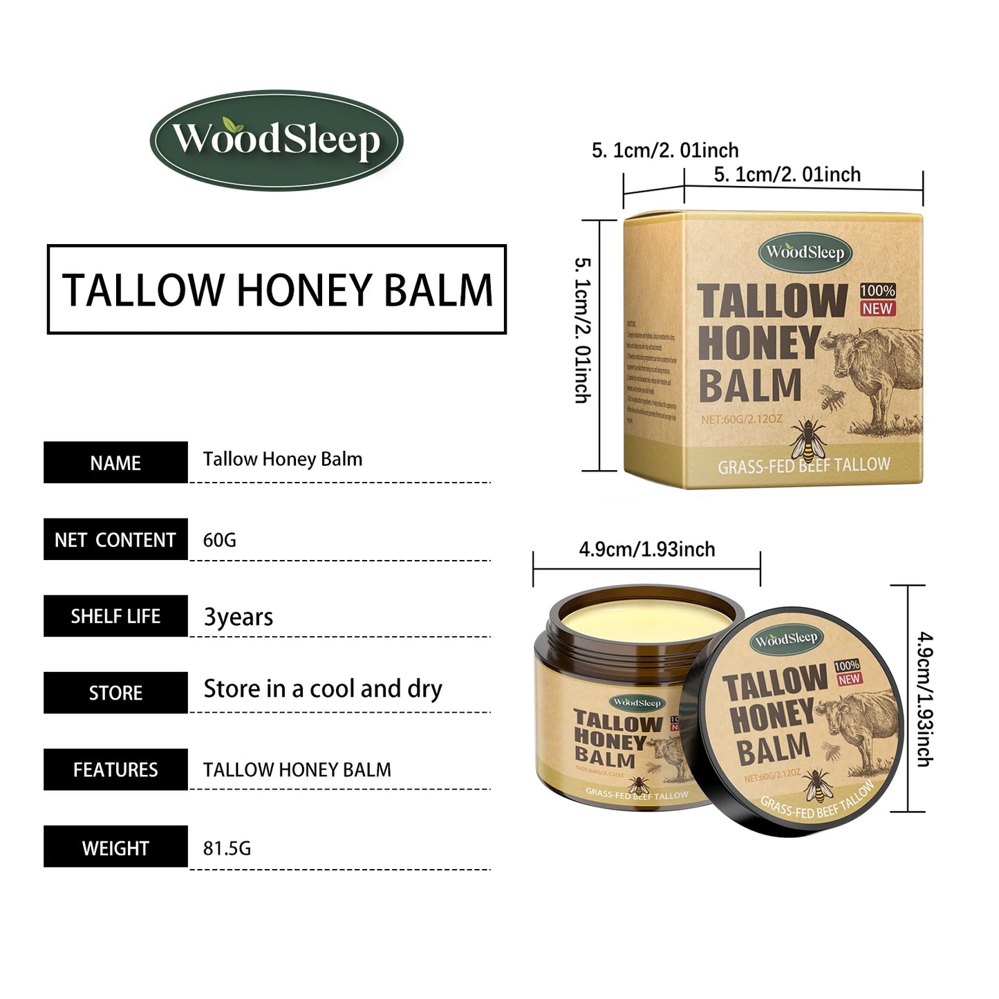 Tallow Honey Balm